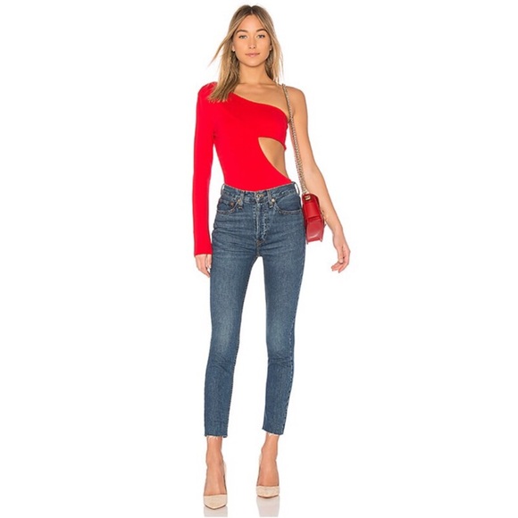 H:ours x Revolve Karly Bodysuit in Red - Picture 1 of 7
